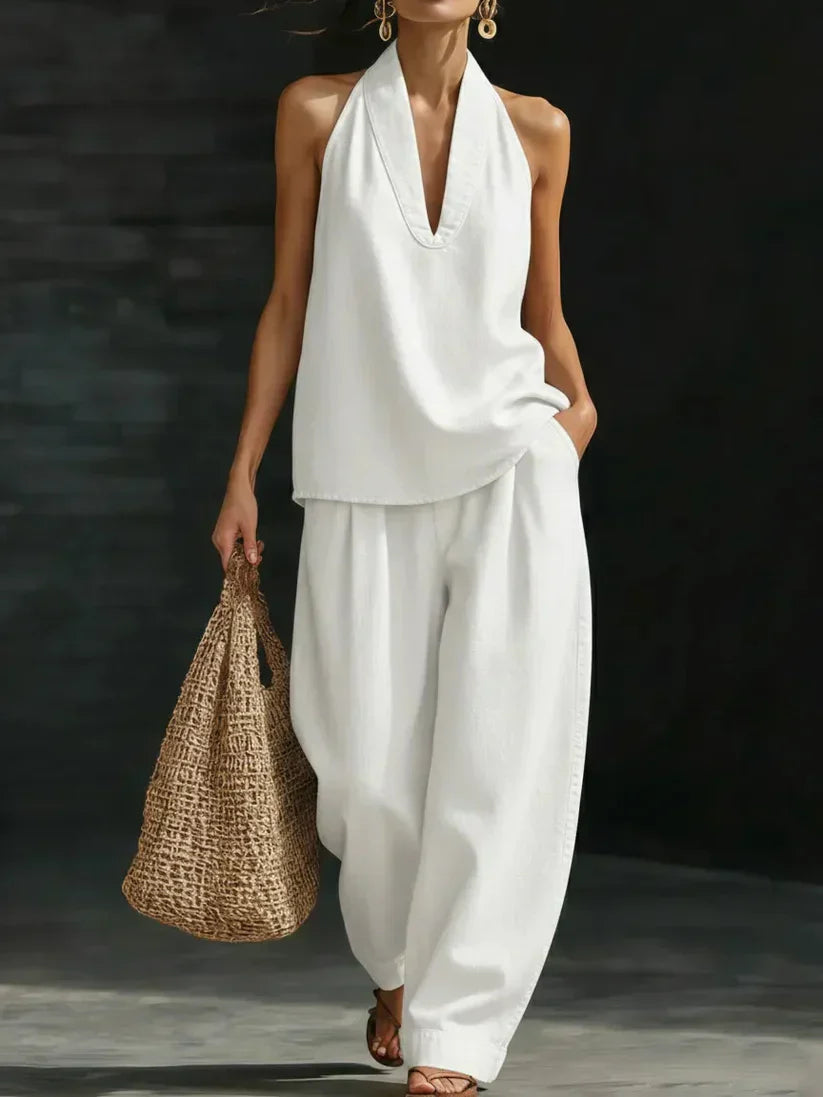 Djena - Conjunto Moderno Completo de Denim Amplio