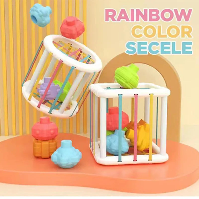 Kuub® Cage Montessori avec Blocs de Formes Sensorielles