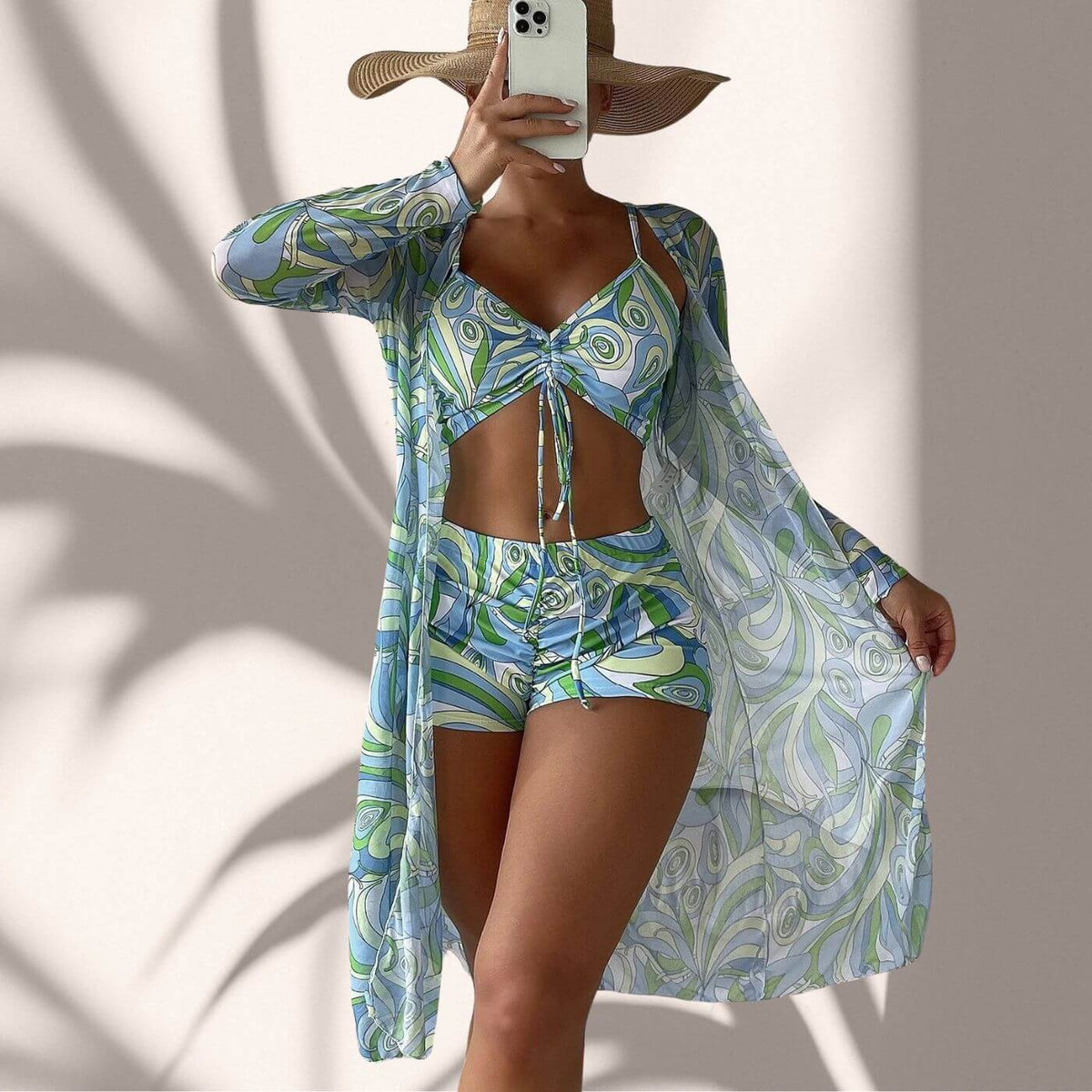 Emiliana - 3 delt Strand Trikini Sæt