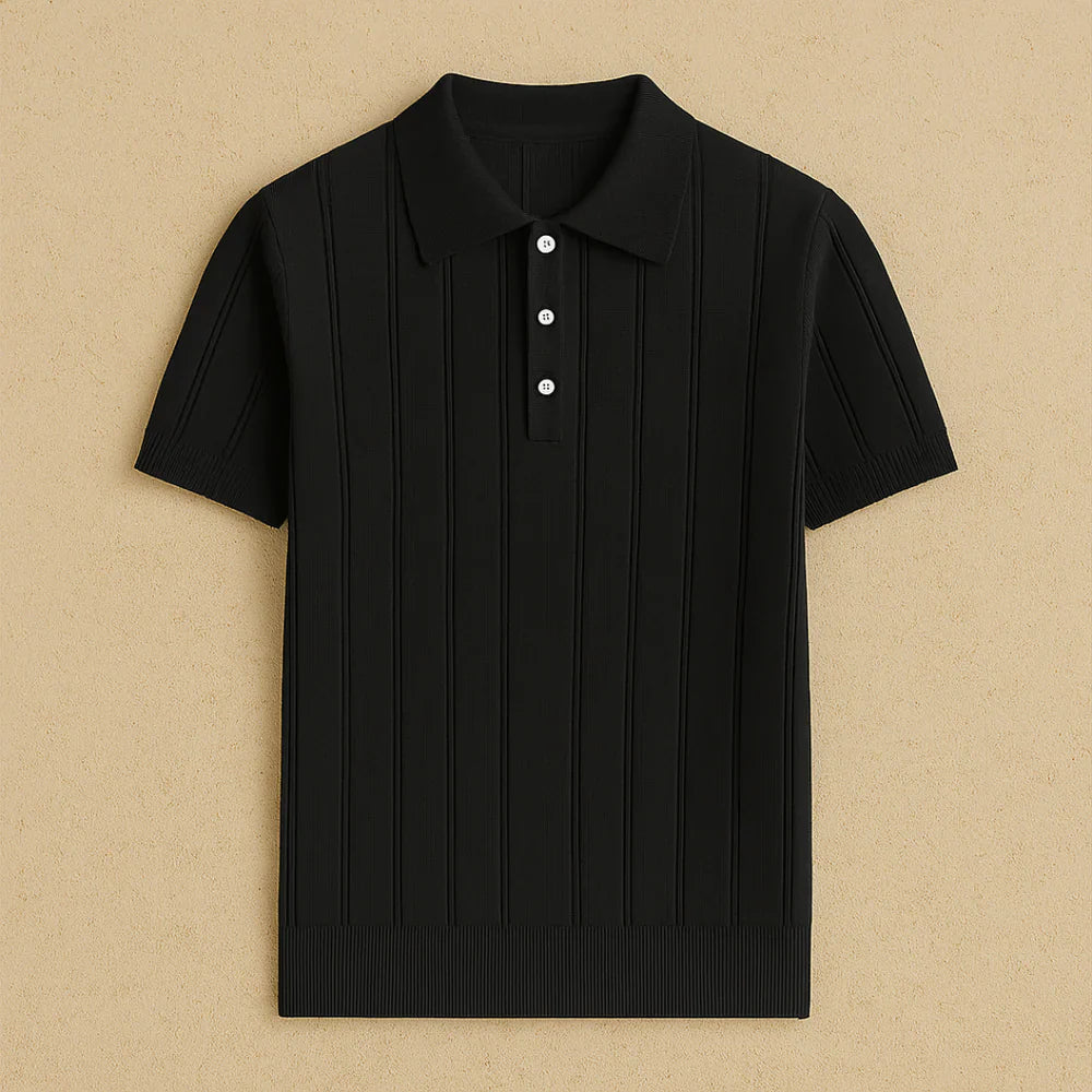 Alexandre - Premium Ribbet Strikket Poloshirt