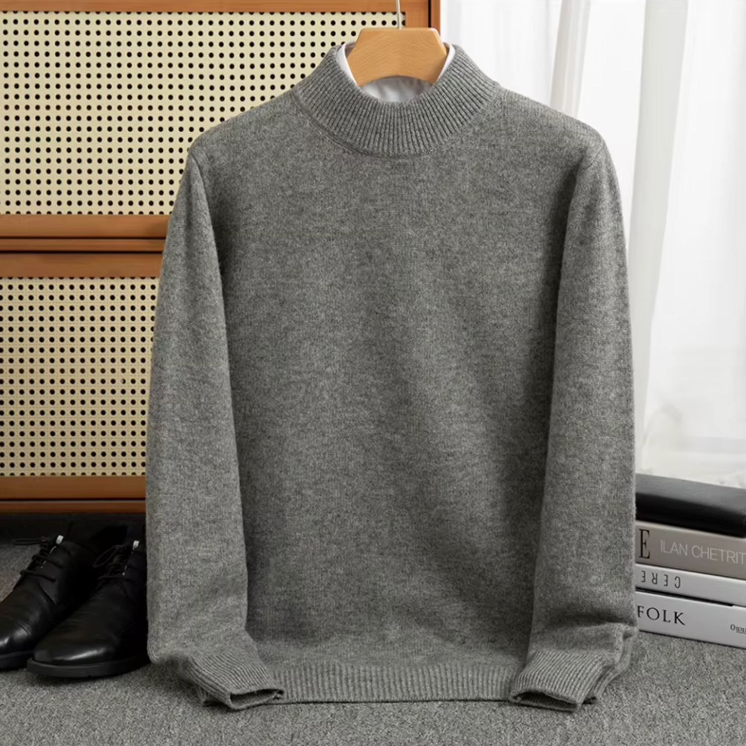 Marcin - Pull Homme en Cachemire Col Haut