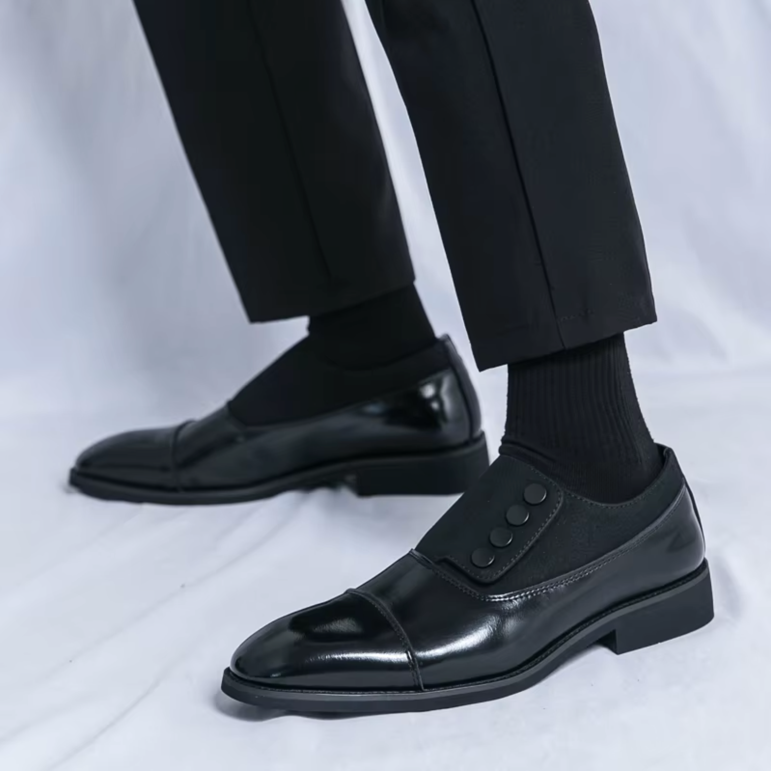 Frédéric - Derbies Boutonnés en Cuir Premium