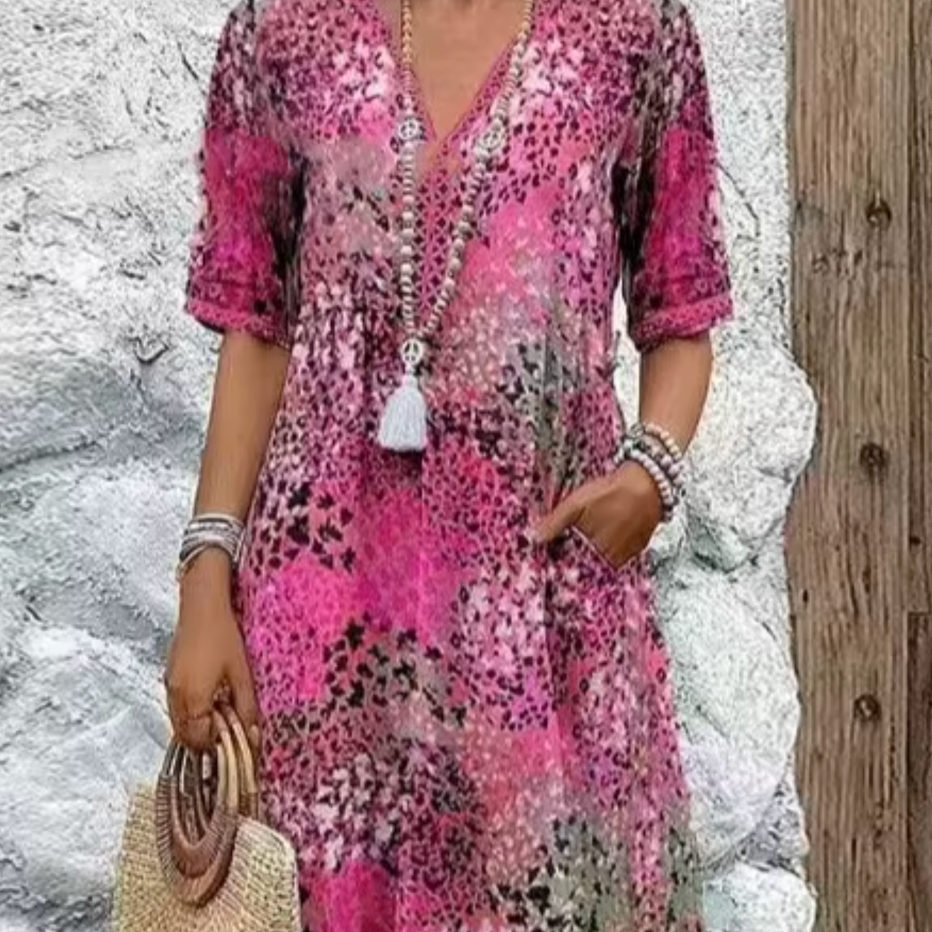 Edith - Komfortabel Printet Forårskjole