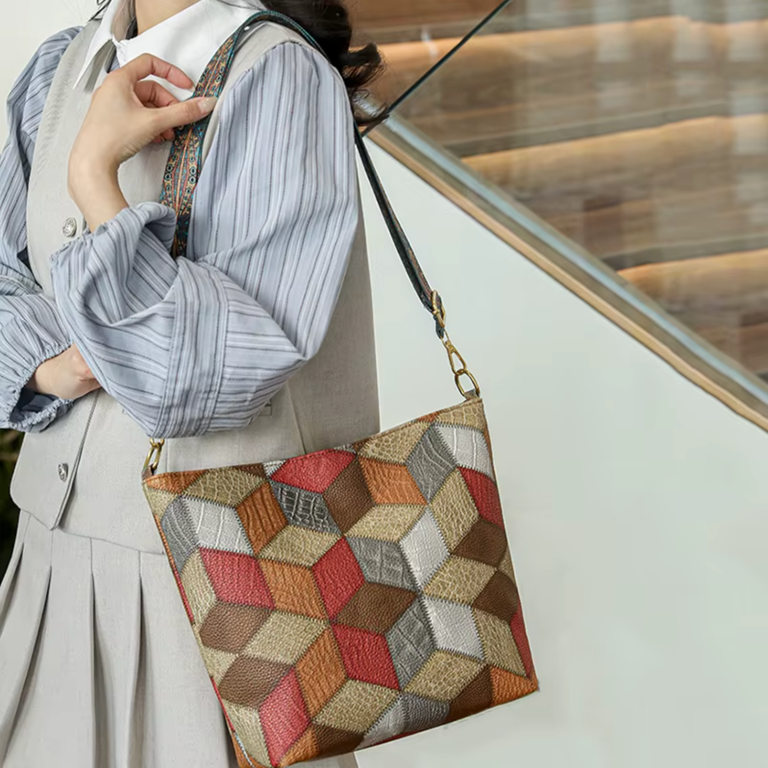 Alaia - Elegant Håndlavet Læder Crossbody Taske