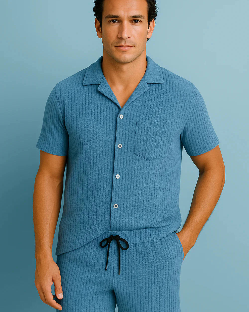 Eugen - Økologisk Bomulds Skjorte & Shorts Sæt