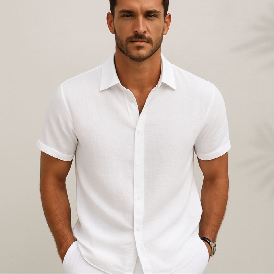 Davis - Základná Ľanová Košeľa 2025