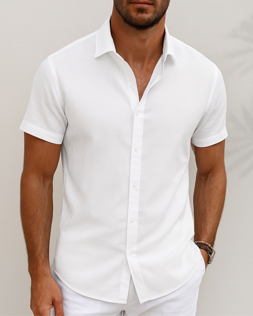 Davis - Základná Ľanová Košeľa 2025