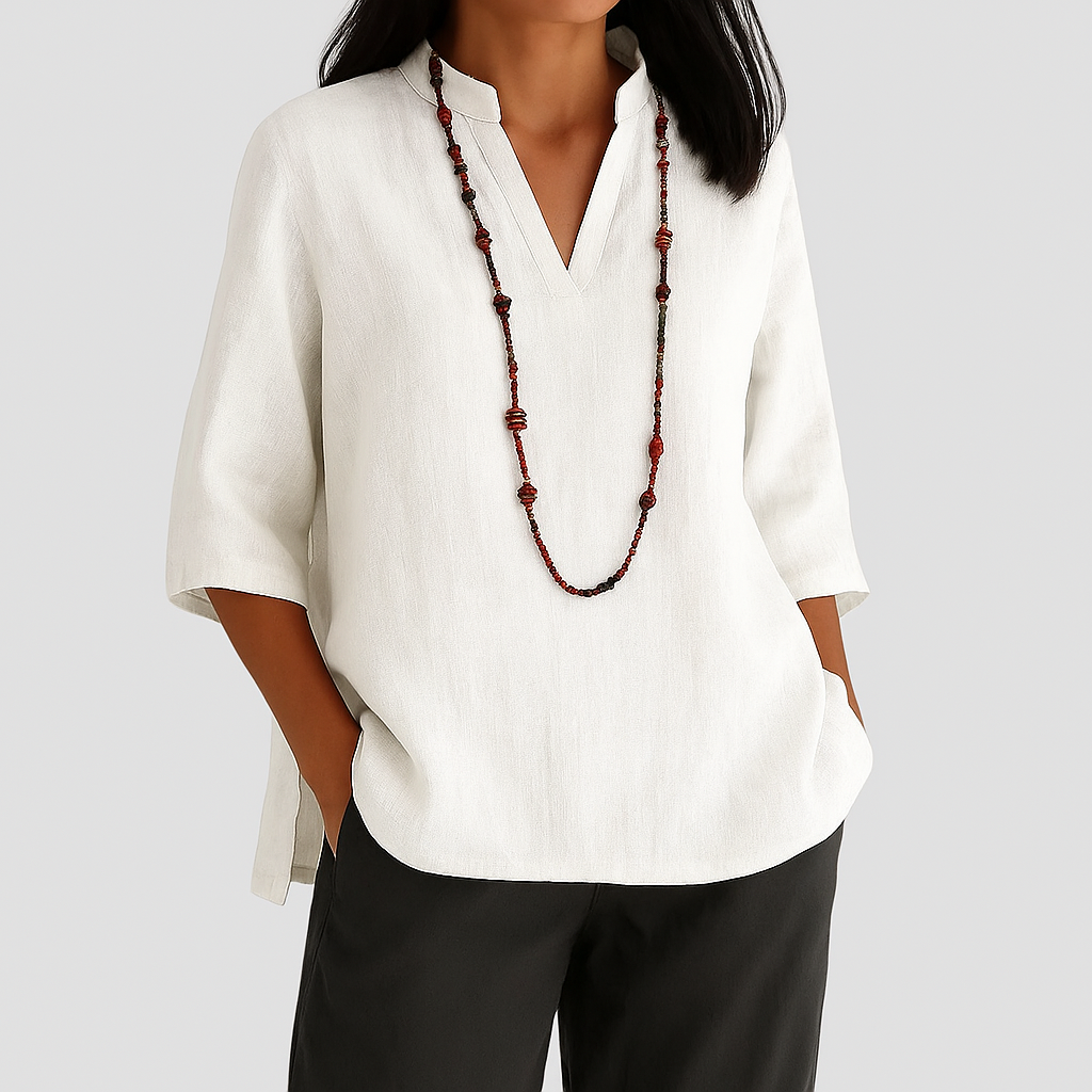 Nadejda - Voľná a Vzdušná Blúzka|Darovaný Náhrdelník