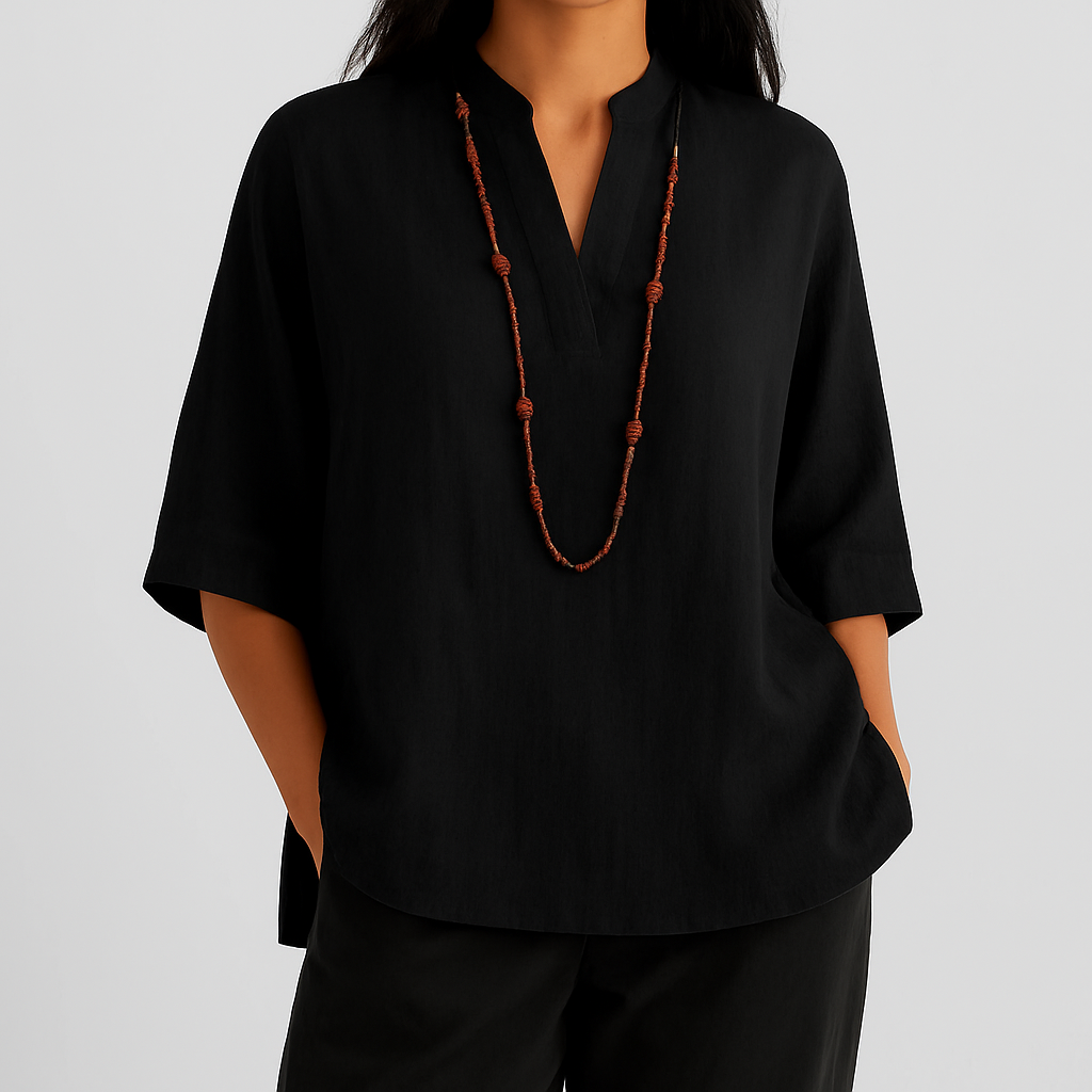 Nadejda - Voľná a Vzdušná Blúzka|Darovaný Náhrdelník