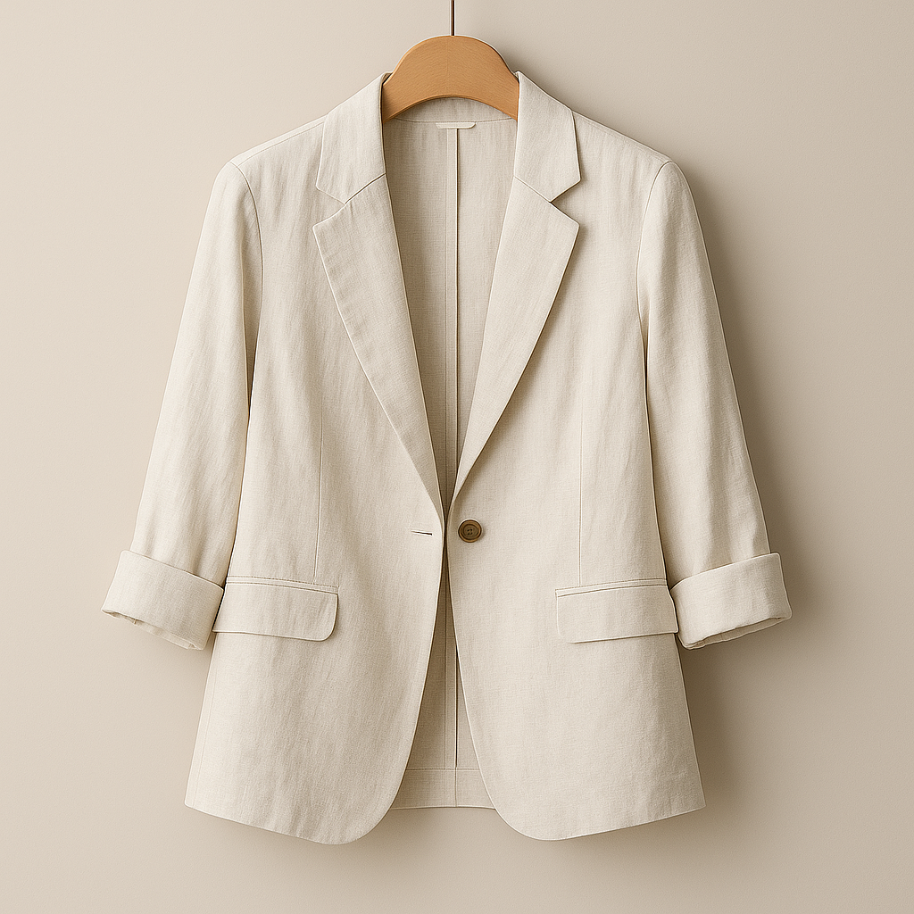 Hélène - Luxusný Elegantný Blejzer z Čistého Ľanu