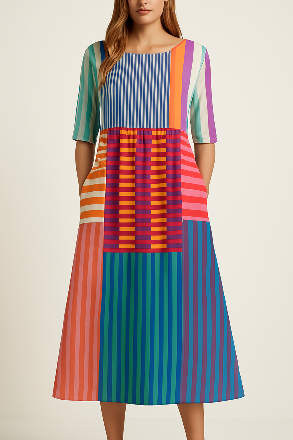 Iridiana - Umelecké a Farebné Šaty z Čistej Bavlny