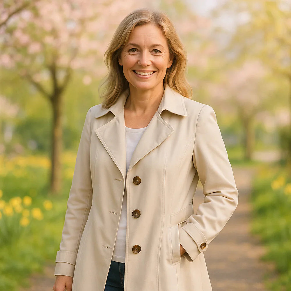 Elisenda - Klasický Esenciální Středně Dlouhý Trenchcoat