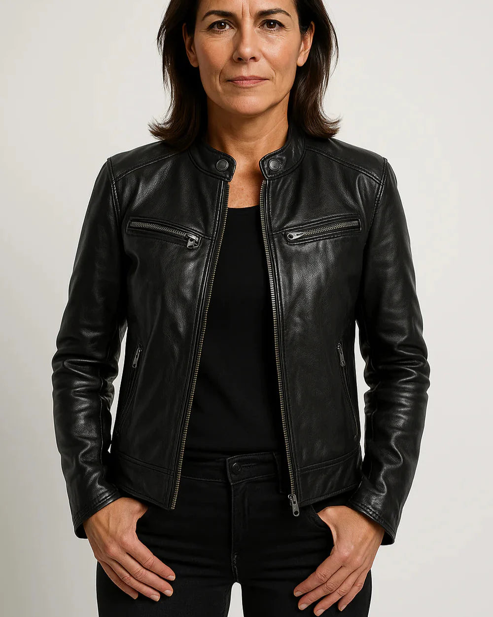 Edmond - Veste Intemporelle en Cuir Véritable