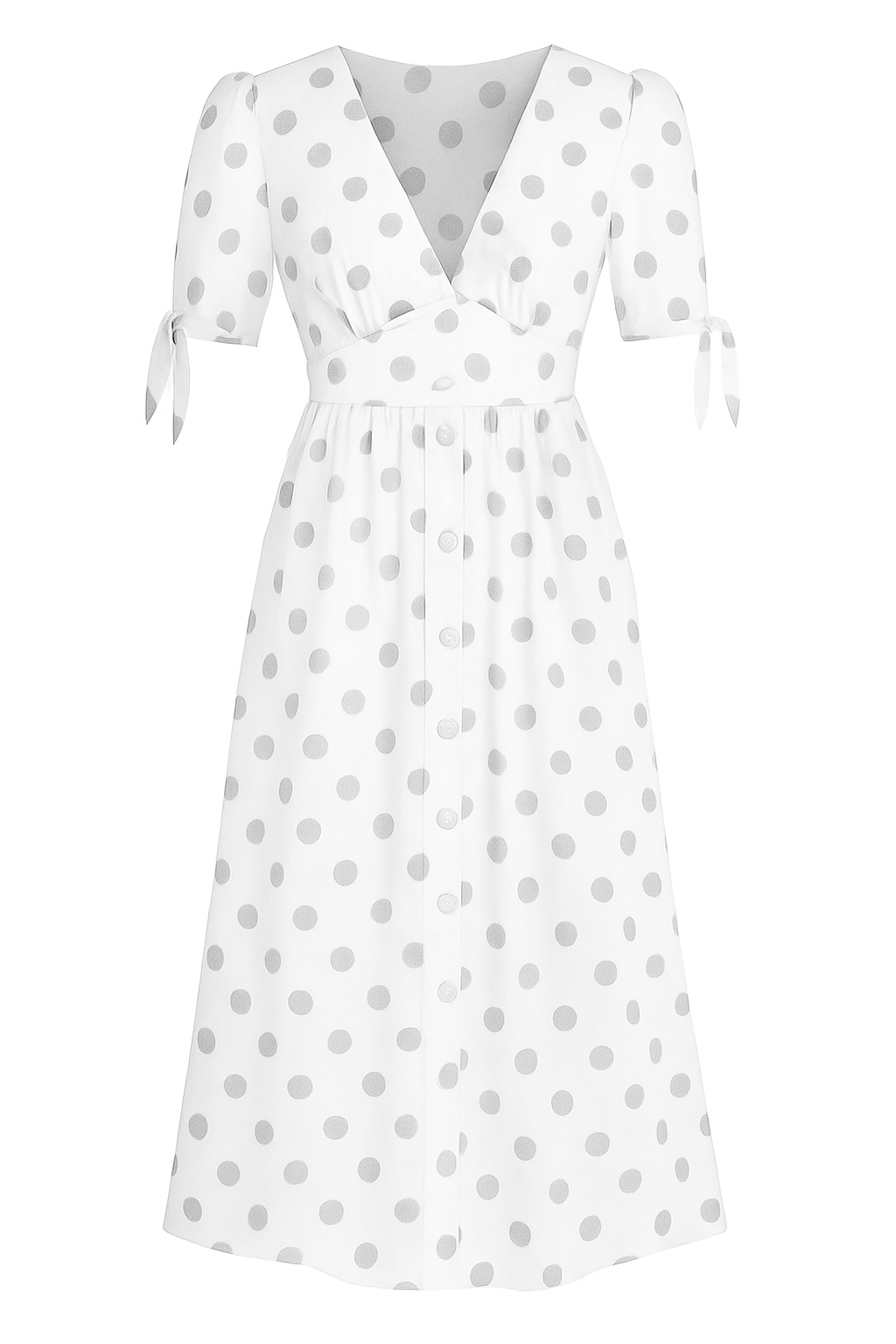 Mariette - Retro Šik Bodkované Šaty s Gombíkmi