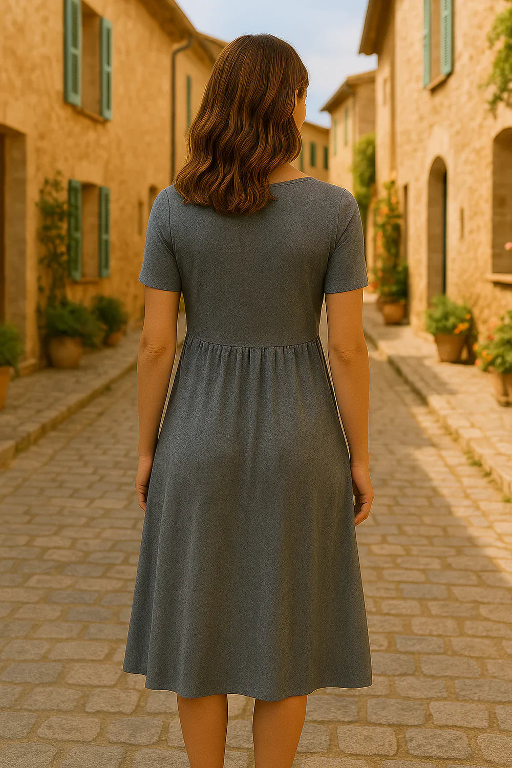 Velia - Lichotivé Žensky Rozšírené Šaty