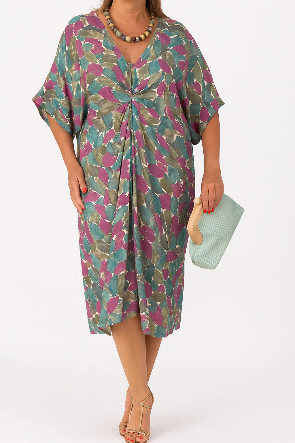 Hanna - Bavlnené Šaty s Potlačou a Lichotivým Strihom