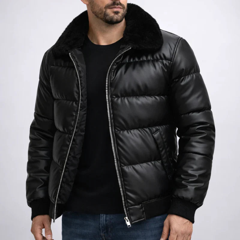 Hassan - Doudoune Polaire Tendance Col Fourrure