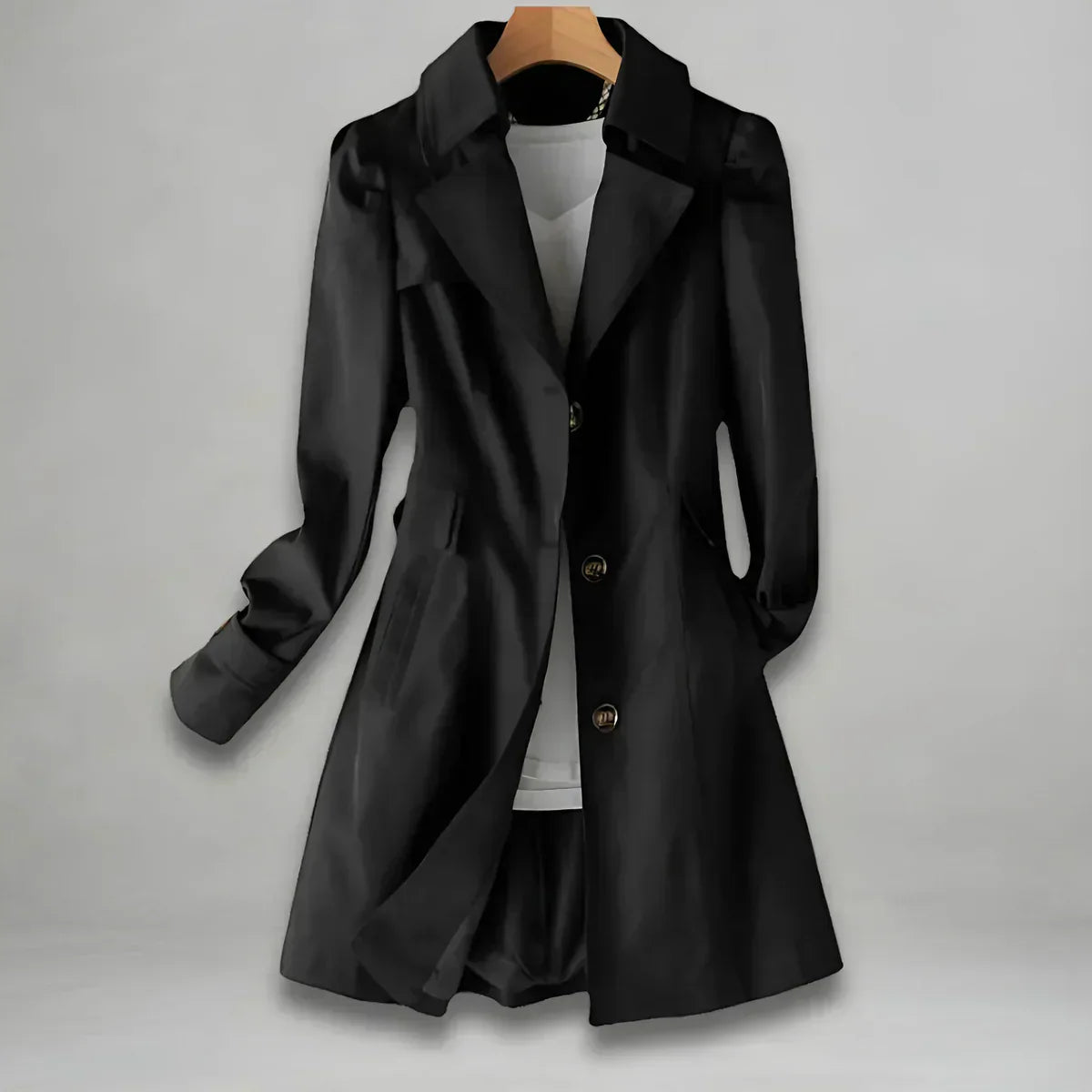 Elisenda - Klasický Esenciální Středně Dlouhý Trenchcoat