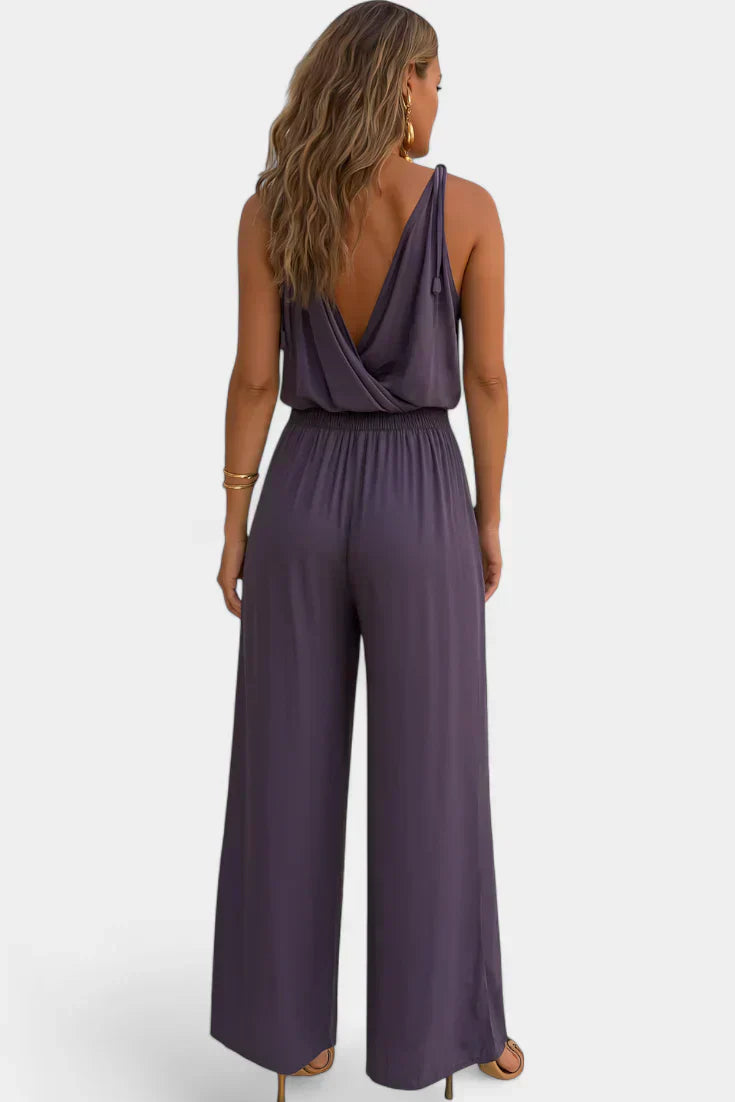 Hermine - Luksuriøs Jumpsuit med Gyldne Detaljer