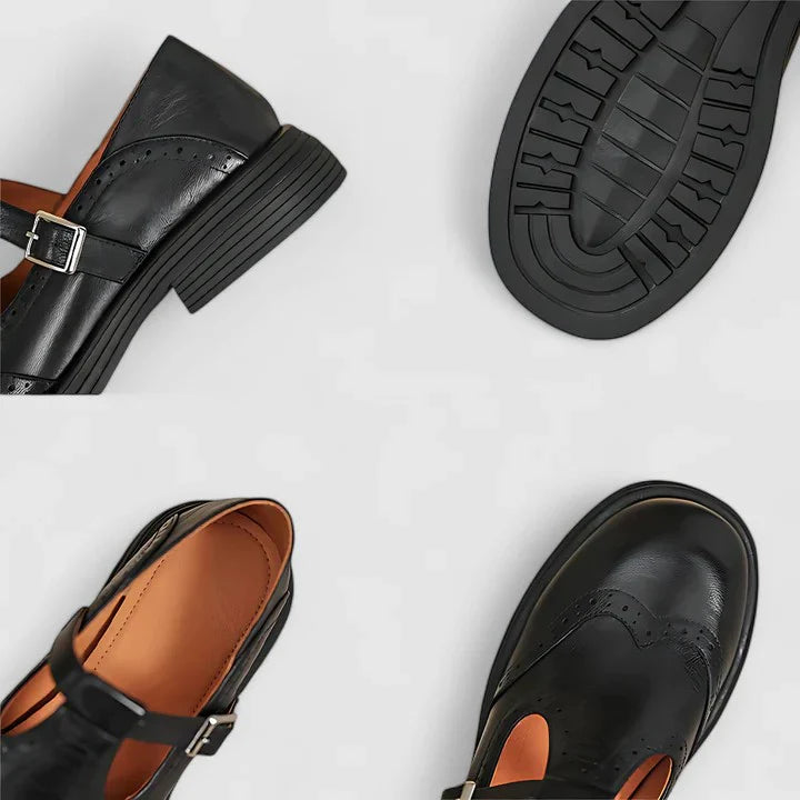 Mary Jane - Elegante Sko i Ægte Læder