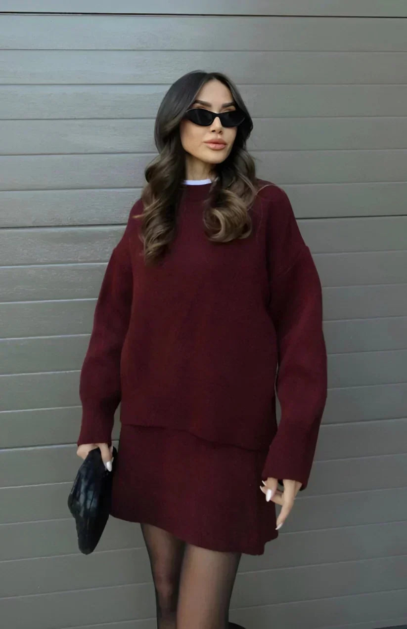 Emmy - Ensemble Pull et Jupe Douceur Cachemire
