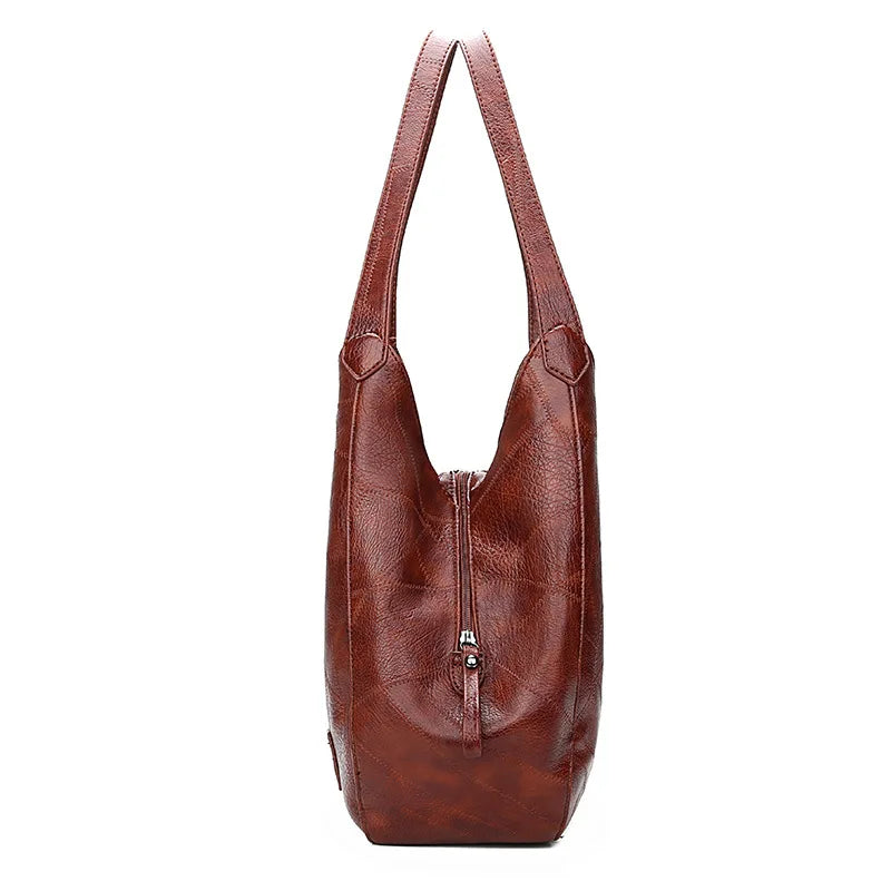 Jihen - Bolso de Mano Vintage de Cuero de Primera Calidad