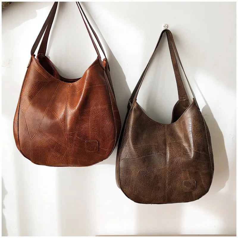 Jihen - Bolso de Mano Vintage de Cuero de Primera Calidad