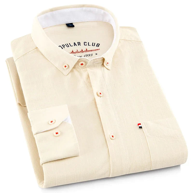 Amaury - Camisa Orgánica de Seda y Lino de Calidad Prestige