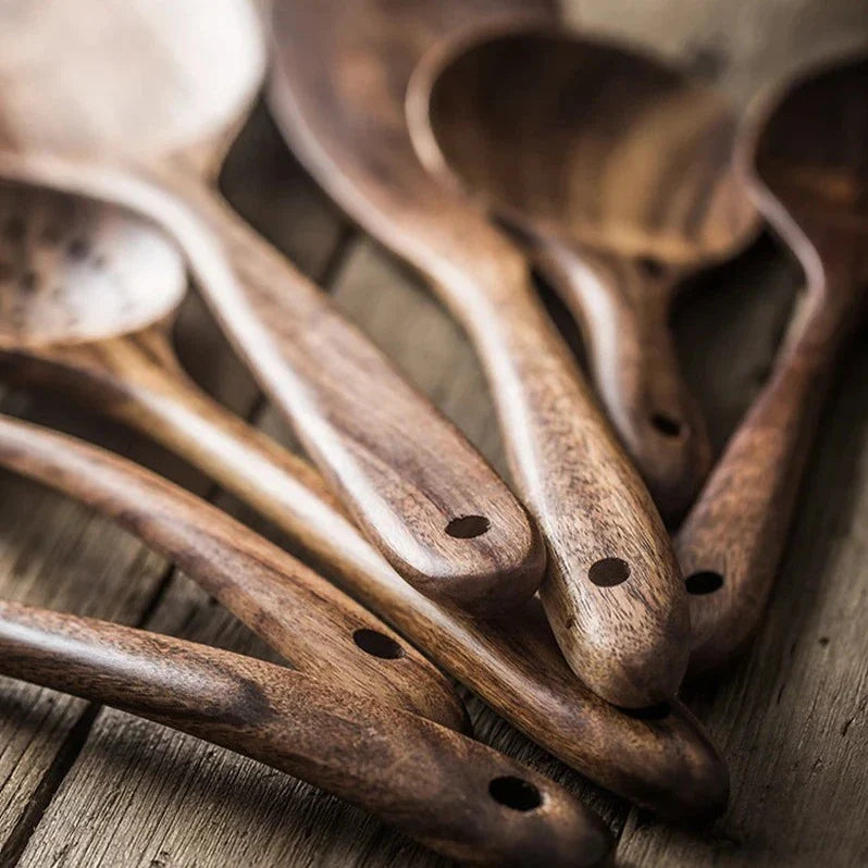 Kit Complet d'Ustensiles Pure Bois Naturel