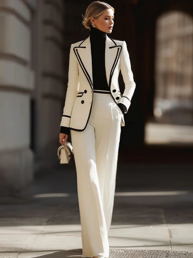 Liyah - Conjunto Tailored Blazer y Pantalón Femenino Ultra Chic