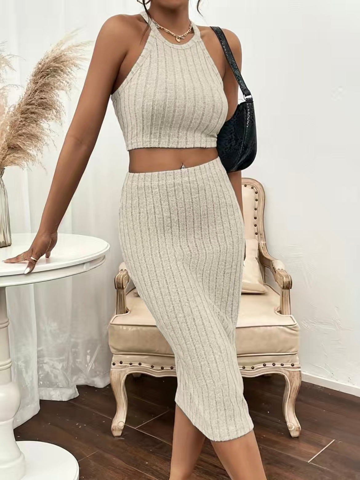 London - Ensemble Jupe Côtelé Premium