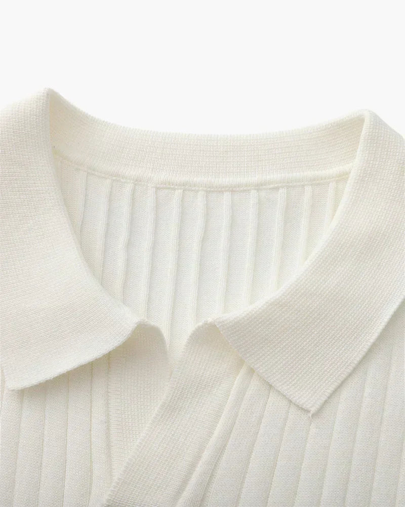 Dimitri - Premium Ribbet Strikket Poloshirt