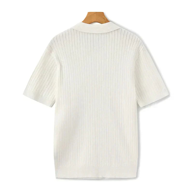 Dimitri - Premium Ribbet Strikket Poloshirt