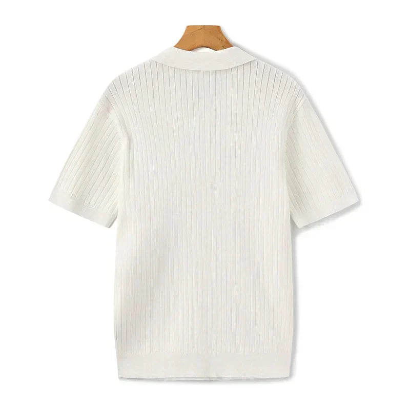 Dimitri - Premium Ribbet Strikket Poloshirt