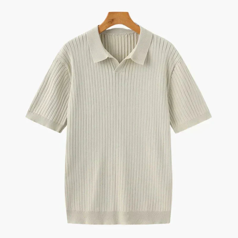 Dimitri - Premium Ribbet Strikket Poloshirt