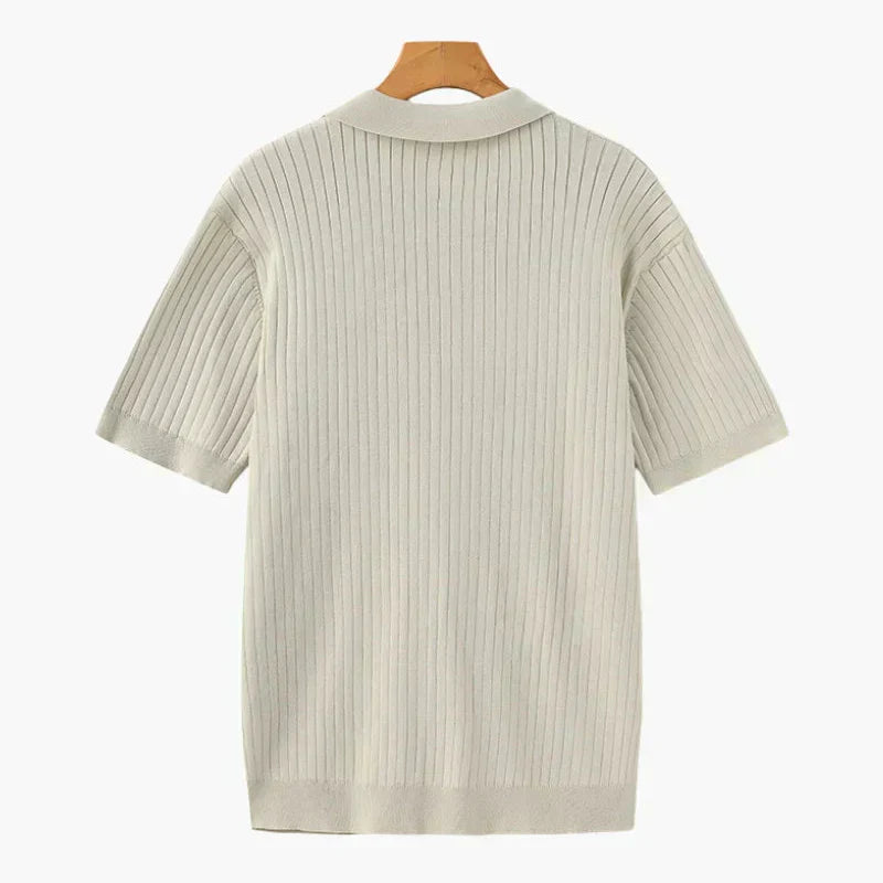 Dimitri - Premium Ribbet Strikket Poloshirt