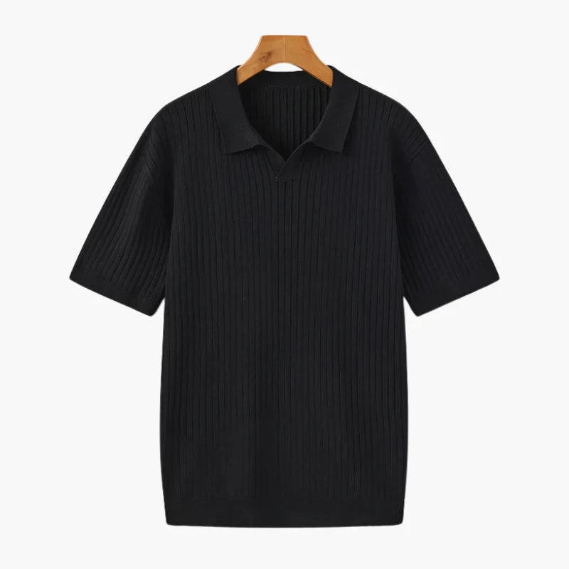 Dimitri - Premium Ribbet Strikket Poloshirt