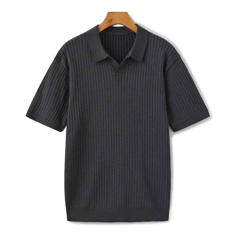 Dimitri - Premium Ribbet Strikket Poloshirt