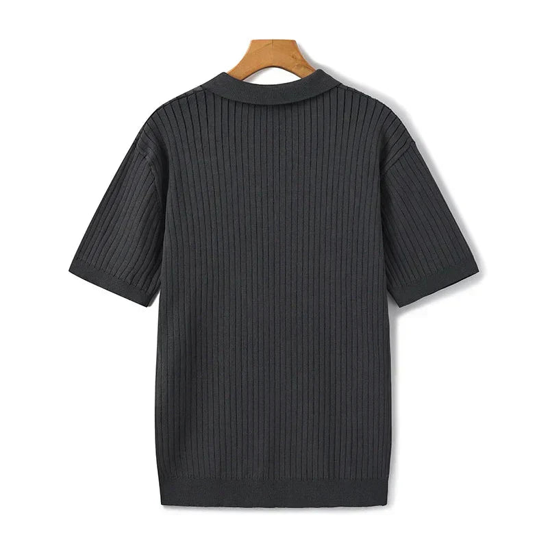 Dimitri - Premium Ribbet Strikket Poloshirt