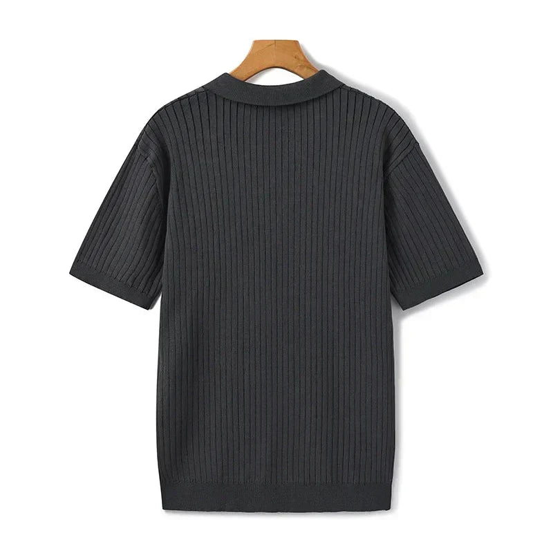 Dimitri - Premium Ribbet Strikket Poloshirt