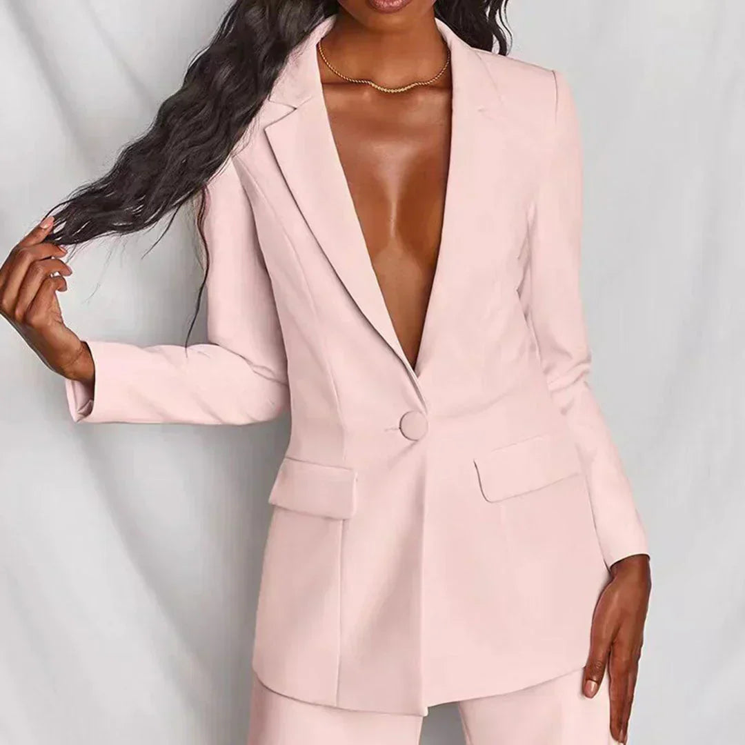 Charlène - Ensemble Blazer Pantalon Chic