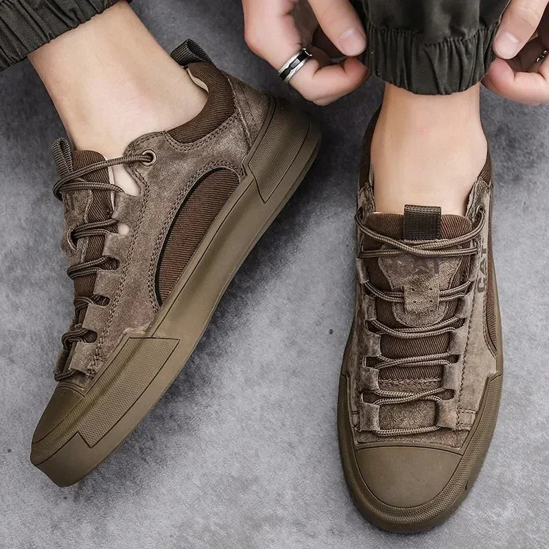 Rodney - Robuste Urbane Sneakers i Børstet Læder
