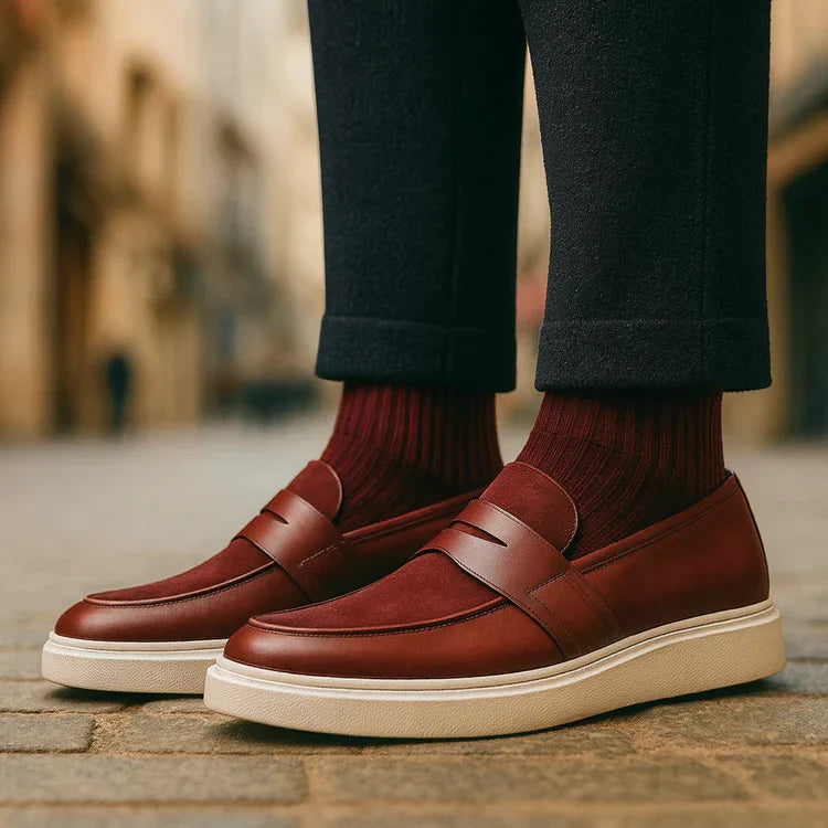 Barthel - Élégants Mocassins Épurés Cuir et Daim