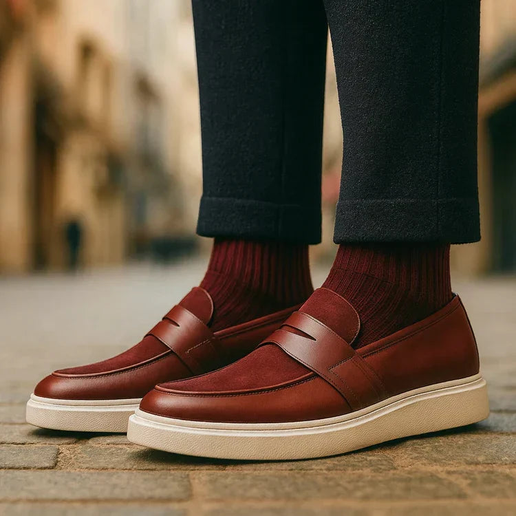 Barthel - Élégants Mocassins Épurés Cuir et Daim