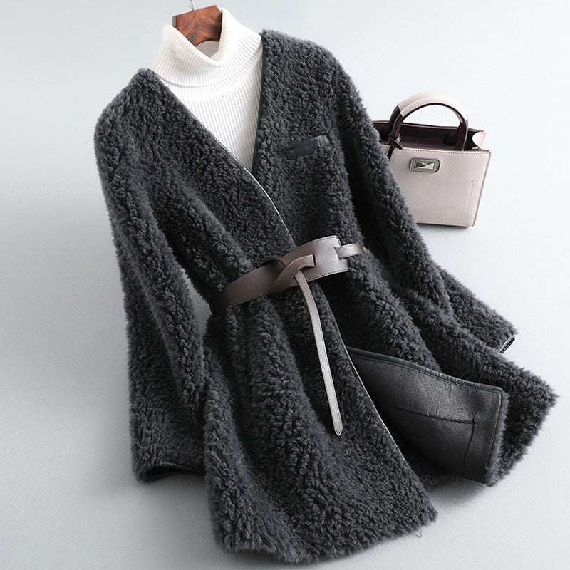 Elara - Elegantní Kabát Z Plyšové Merino Vlny