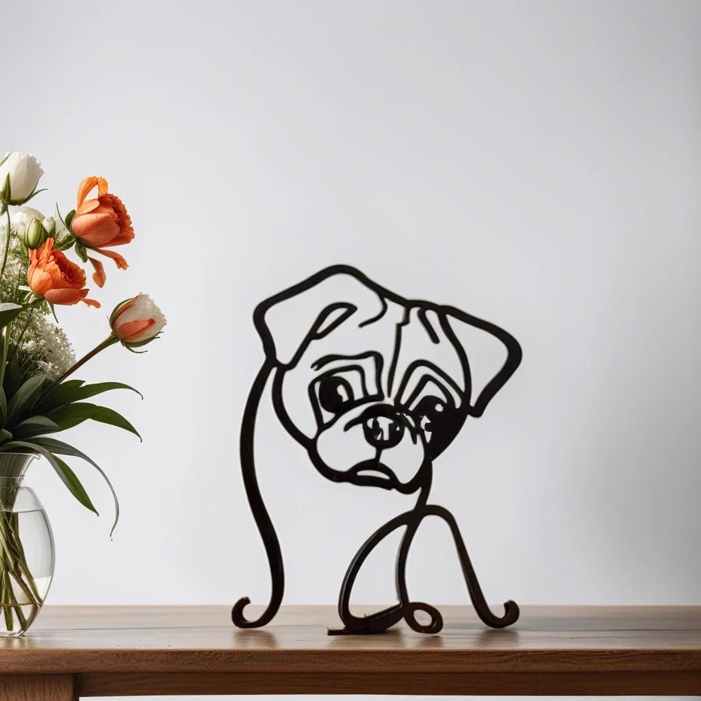 Skundâą - Hunderrace Line Art Skulptur