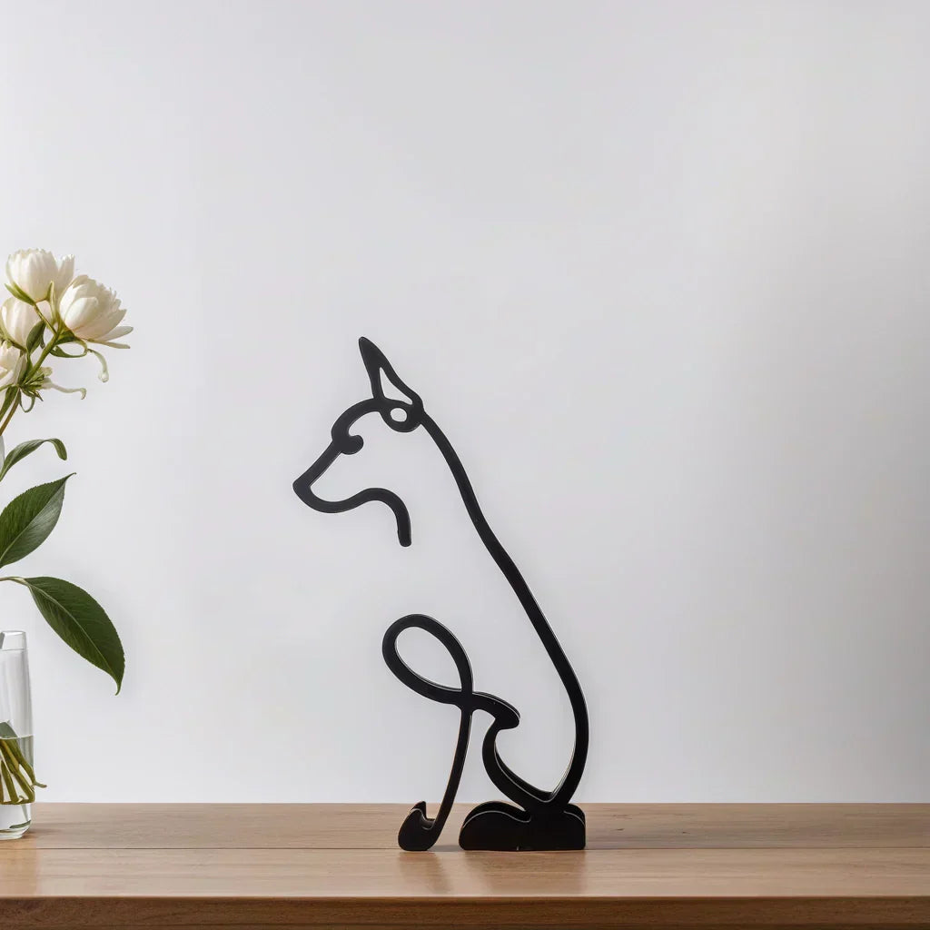 Skund™ - Hunderrace Line Art Skulptur