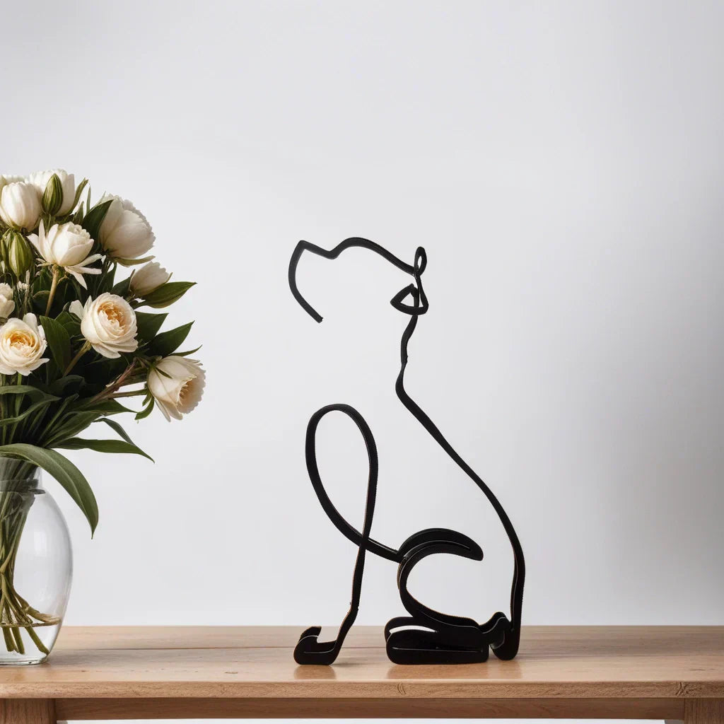 Skund™ - Hunderrace Line Art Skulptur