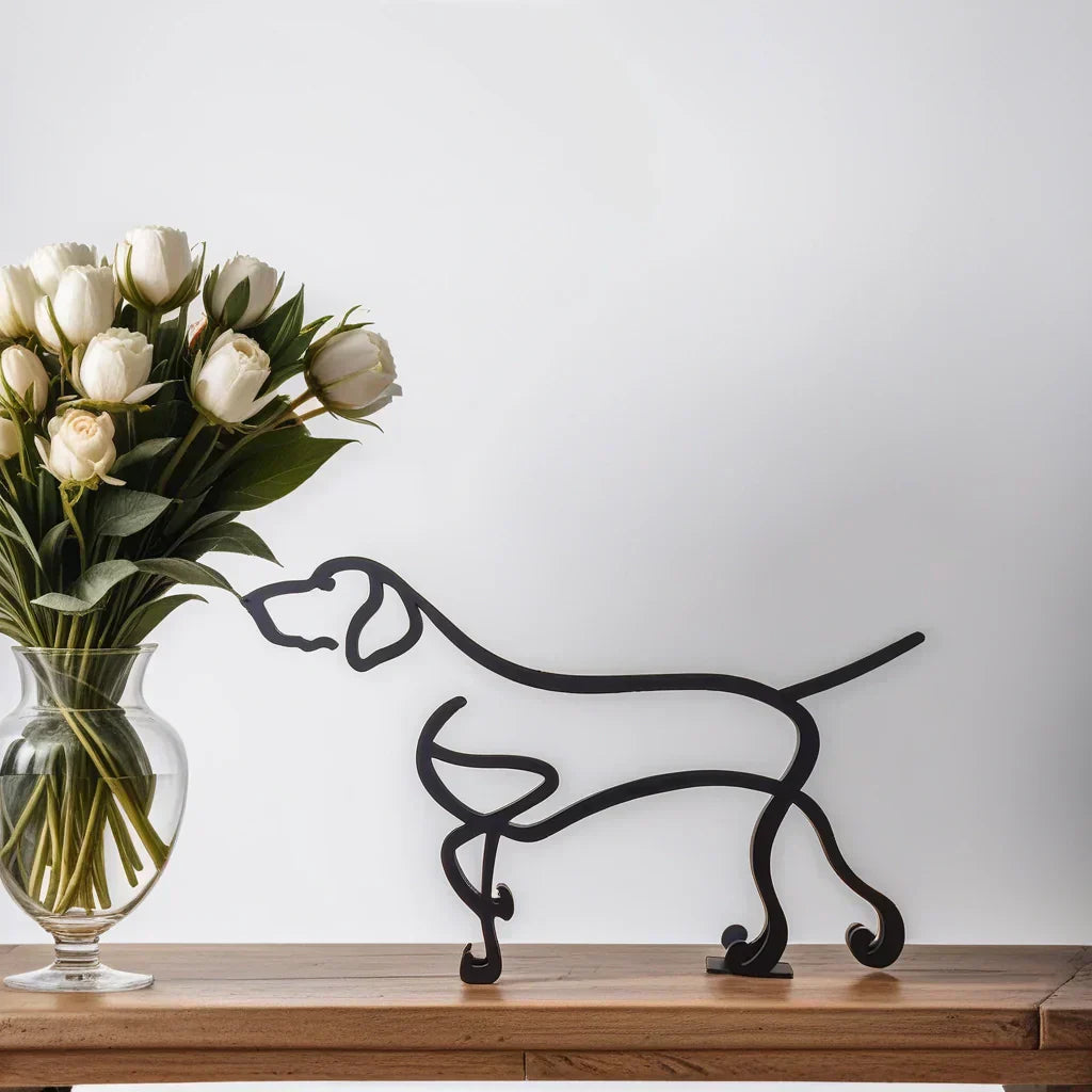 Skund™ - Hunderrace Line Art Skulptur