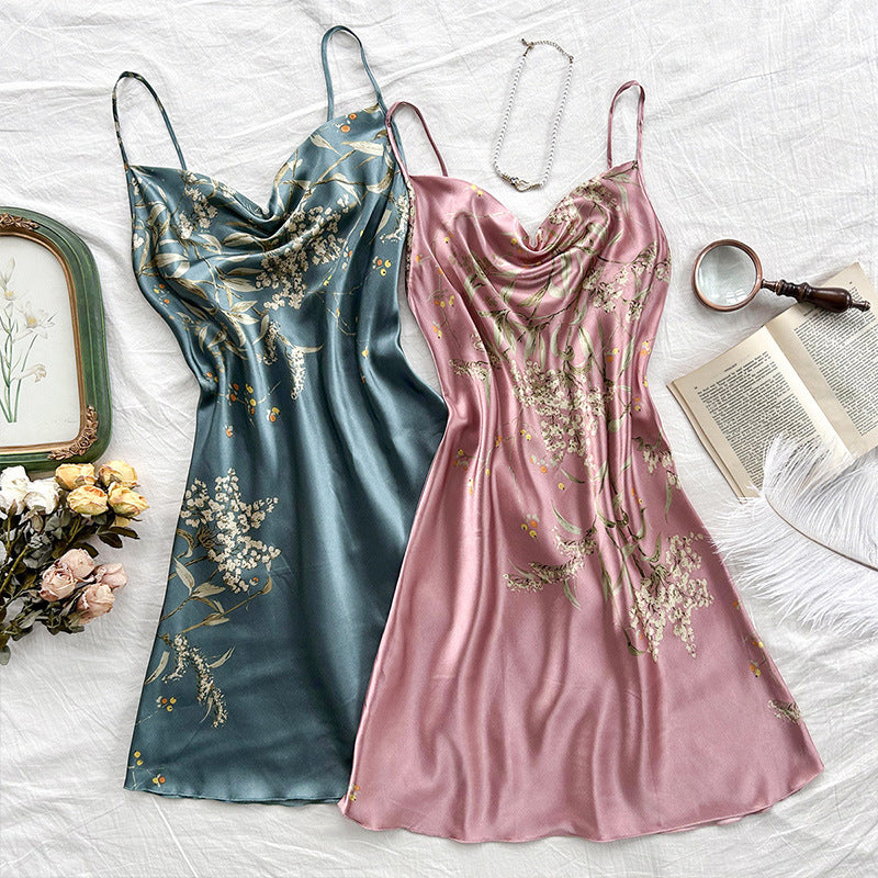 Kelya - Sæt med 2 Luksuriøse Satinnatkjoler